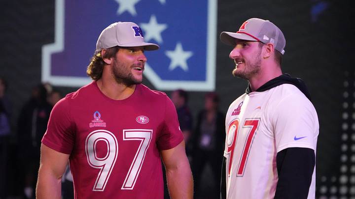 San Francisco could be a good match for free agent edge Joey Bosa (right), who would get to play with his brother and defensive end Nick Bosa.