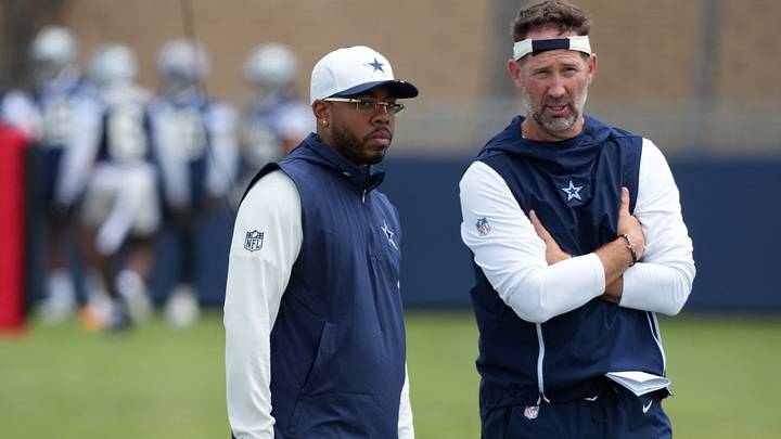 Dallas Cowboys defensive coordinator Christian Parker and head coach Brian Schottenheimer. Dallas Cowboys defensive coordinator Christian Parker and head coach Brian Schottenheimer.