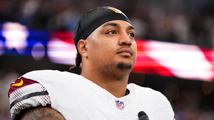 Washington Commanders offensive lineman Brandon Coleman