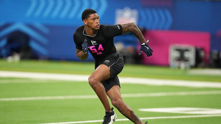 Penn State defensive back Zakee Wheatley (DB54) during the NFL Scouting Combine 