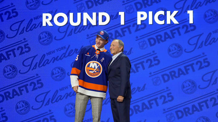 Matthew Schaefer was selected by the New York Islanders as the No. 1 pick in the 2025 NHL draft.