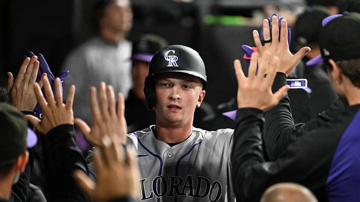 Colorado Rockies first baseman TJ Rumfield celebrates in the dugout Mandatory Credit: Matt Marton-Imagn Images Colorado Rockies first baseman TJ Rumfield celebrates in the dugout Mandatory Credit: Matt Marton-Imagn Images