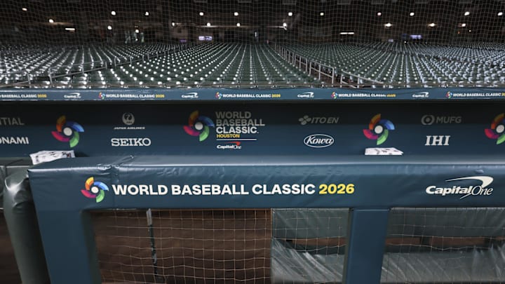 Mar 6, 2026; Houston, TX, United States; General view of the third base dugout at Daikin Park before the game between Great Britain and Mexico. Mandatory Credit: Troy Taormina-Imagn Images