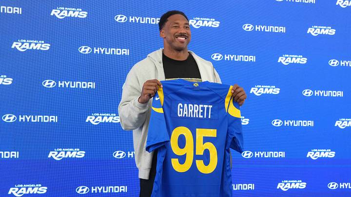 Myles Garrett and the Rams are Super Bowl favorites. Myles Garrett and the Rams are Super Bowl favorites.