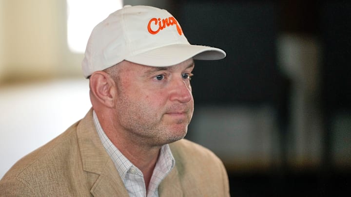 Cincinnati Bengals director of player personnel, Duke Tobin, speaks during the team   s annual season kickoff media luncheon at Paycor Stadium in downtown Cincinnati on Monday, July 24, 2023. Key topics entering the 2023 season included Joe Burrow   s impending contract extension, Joe Mixon   s recent contract restructuring and the future stadium deal with the county.