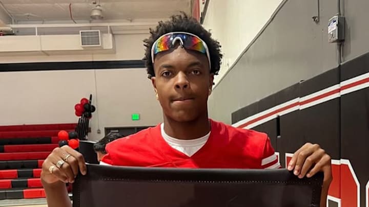 Five-star athlete Brandon Arrington after winning Gatorade Track Athlete of the Year in 2025 as a sophomore