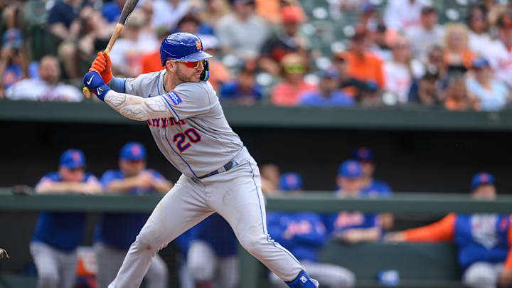 Pete Alonso (seen here at Camden Yards) is reportedly headed south.