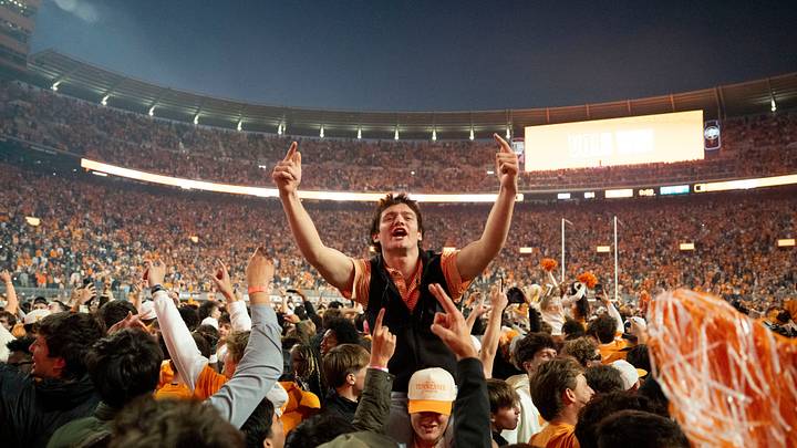 Tennessee fans stormed the field to celebrate beating Alabama and the Vols left the SEC and CFP pictures as a mess. Tennessee fans stormed the field to celebrate beating Alabama and the Vols left the SEC and CFP pictures as a mess.