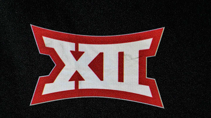 Jul 14, 2022; Arlington, TX, USA; A view of the Big 12 conference logo during the Big 12 Media Day at AT&T Stadium. Mandatory Credit: Jerome Miron-Imagn Images Jul 14, 2022; Arlington, TX, USA; A view of the Big 12 conference logo during the Big 12 Media Day at AT&T Stadium. Mandatory Credit: Jerome Miron-Imagn Images