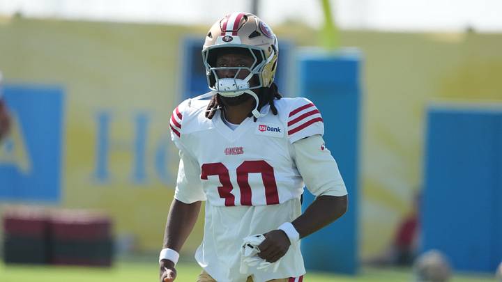 Aug 18, 2026; El Segundo, CA, USA; San Francisco 49ers running back Zamir White (30) during joint practice against the Los Angeles Chargers at The Bolt. Mandatory Credit: Kirby Lee-Imagn Images Aug 18, 2026; El Segundo, CA, USA; San Francisco 49ers running back Zamir White (30) during joint practice against the Los Angeles Chargers at The Bolt. Mandatory Credit: Kirby Lee-Imagn Images