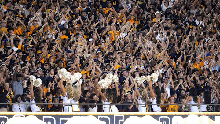 Cal fans cheer during Saturday's gme against Miami Cal fans cheer during Saturday's gme against Miami
