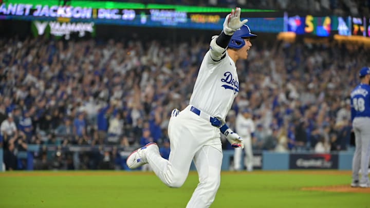 Oct 27, 2025; Los Angeles, California, USA; Los Angeles Dodgers two-way player Shohei Ohtani (17) runs after hitting a solo home run against the Toronto Blue Jays in the seventh inning during game three of the 2025 MLB World Series at Dodger Stadium. Mandatory Credit: Jayne Kamin-Oncea-Imagn Images Oct 27, 2025; Los Angeles, California, USA; Los Angeles Dodgers two-way player Shohei Ohtani (17) runs after hitting a solo home run against the Toronto Blue Jays in the seventh inning during game three of the 2025 MLB World Series at Dodger Stadium. Mandatory Credit: Jayne Kamin-Oncea-Imagn Images