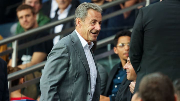Nicolas Sarkozy au Parc des Princes.