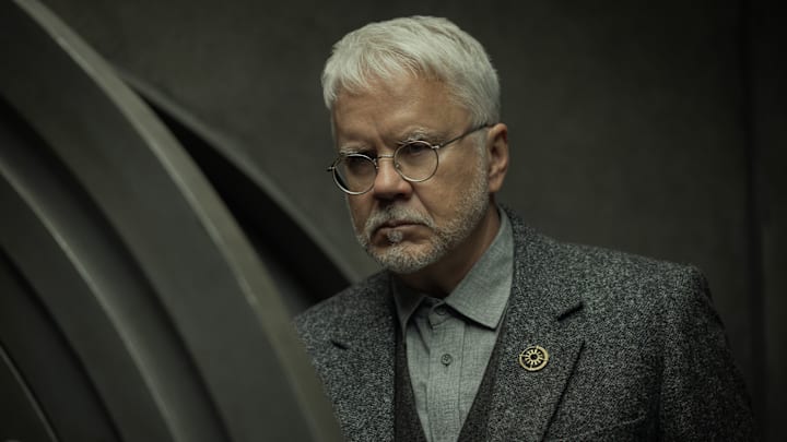 Tim Robbins as Bernard Holland in Silo season 2. Image: Apple TV+.