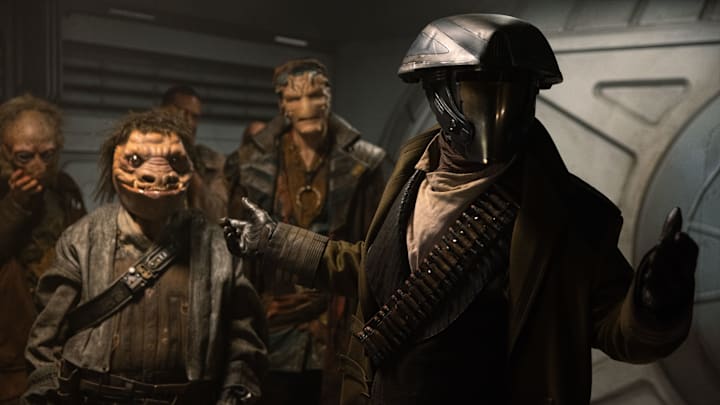 Pirates Vane and Captain Silvo in Lucasfilm’s STAR WARS: SKELETON CREW, exclusively on Disney+. Photo by Matt Kennedy. ©2024 Lucasfilm Ltd. & TM. All Rights Reserved.