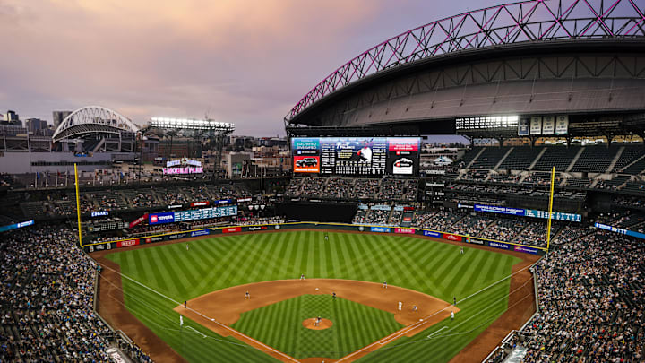 Jul 21, 2025; Seattle, Washington, USA; General view of T-Mobile Park during the ninth inning of a game between the Milwaukee Brewers and Seattle Mariners. Mandatory Credit: Joe Nicholson-Imagn Images Jul 21, 2025; Seattle, Washington, USA; General view of T-Mobile Park during the ninth inning of a game between the Milwaukee Brewers and Seattle Mariners. Mandatory Credit: Joe Nicholson-Imagn Images