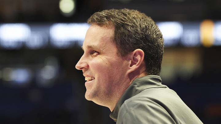 Jan 24, 2026; Pittsburgh, Pennsylvania, USA;  NC State Wolfpack head coach Will Wade reacts on the court against the Pittsburgh Panthers during the second half at the Petersen Events Center. Mandatory Credit: Charles LeClaire-Imagn Images