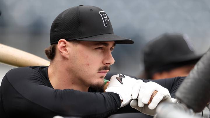 May 25, 2026; Pittsburgh, Pennsylvania, USA; Pittsburgh Pirates shortstop Konnor Griffin (6) looks on at the batting cage before the game against the Chicago Cubs at PNC Park. Mandatory Credit: Charles LeClaire-Imagn Images May 25, 2026; Pittsburgh, Pennsylvania, USA; Pittsburgh Pirates shortstop Konnor Griffin (6) looks on at the batting cage before the game against the Chicago Cubs at PNC Park. Mandatory Credit: Charles LeClaire-Imagn Images