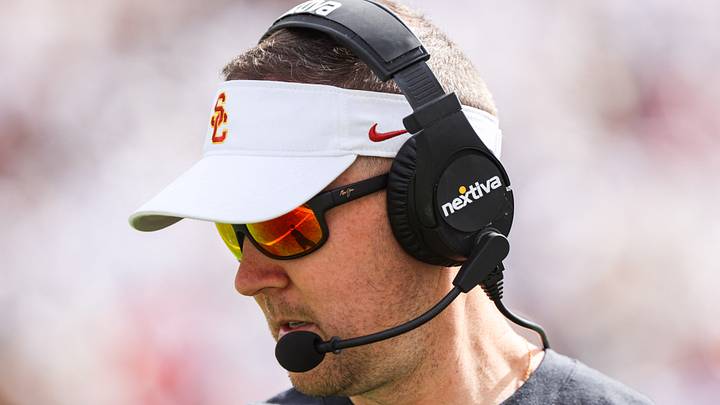 Sep 30, 2023; Boulder, Colorado, USA; USC Trojans head coach Lincoln Riley during the game against the Colorado Buffaloes at Folsom Field. Mandatory Credit: Chet Strange-USA TODAY Sports Sep 30, 2023; Boulder, Colorado, USA; USC Trojans head coach Lincoln Riley during the game against the Colorado Buffaloes at Folsom Field. Mandatory Credit: Chet Strange-USA TODAY Sports