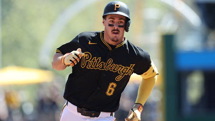 Apr 16, 2026; Pittsburgh, Pennsylvania, USA; Pittsburgh Pirates shortstop Konnor Griffin (6) runs to third baae on an RBI triple against the Washington Nationals during the sixth inning at PNC Park. Mandatory Credit: Charles LeClaire-Imagn Images Apr 16, 2026; Pittsburgh, Pennsylvania, USA; Pittsburgh Pirates shortstop Konnor Griffin (6) runs to third baae on an RBI triple against the Washington Nationals during the sixth inning at PNC Park. Mandatory Credit: Charles LeClaire-Imagn Images