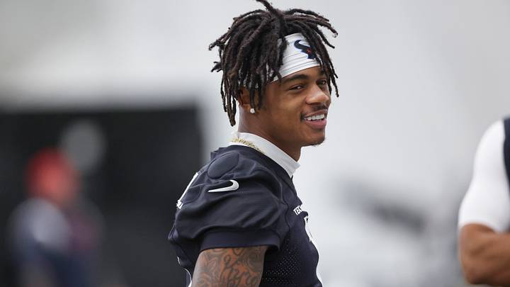 Jul 31, 2026; Houston, TX, USA; Houston Texans wide receiver Tank Dell (1) during training camp at Houston Methodist Training Center. Mandatory Credit: Troy Taormina-Imagn Images Jul 31, 2026; Houston, TX, USA; Houston Texans wide receiver Tank Dell (1) during training camp at Houston Methodist Training Center. Mandatory Credit: Troy Taormina-Imagn Images
