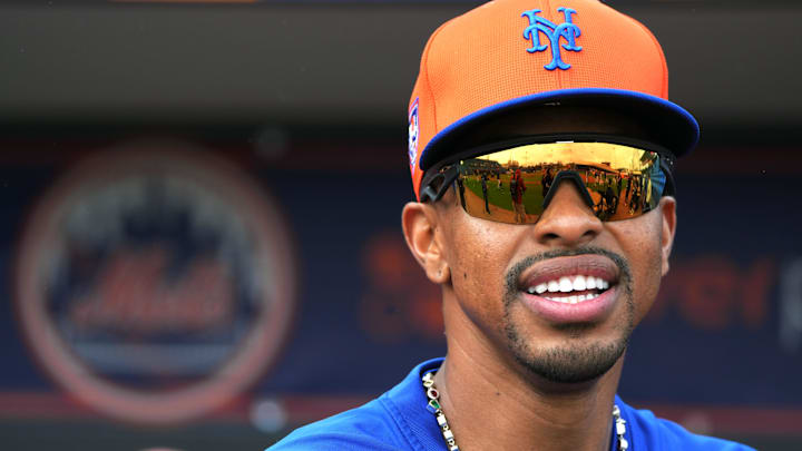 Feb 19, 2024; Port St. Lucie, FL, USA; New York Mets shortstop Francisco Lindor (12) takes the field