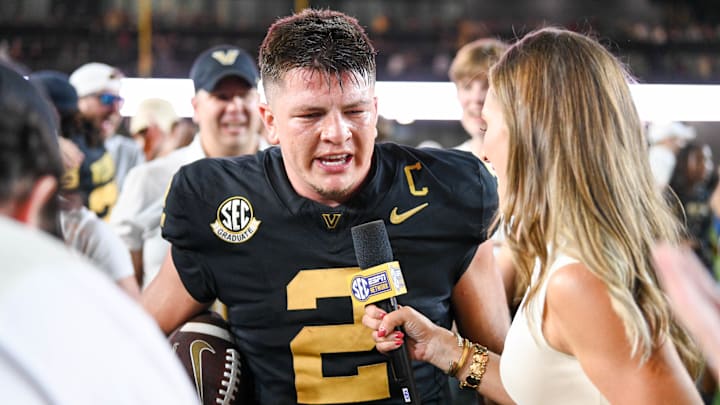 Vanderbilt's Diego Pavia led his team to a massive upset win over Alabama.