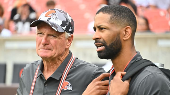 Jimmy Haslam, Andrew Berry: Philadelphia Eagles v Cleveland Browns