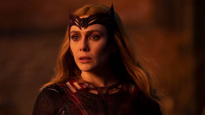 Elizabeth Olsen as Wanda Maximoff in Marvel Studios' DOCTOR STRANGE IN THE MULTIVERSE OF MADNESS. Elizabeth Olsen as Wanda Maximoff in Marvel Studios' DOCTOR STRANGE IN THE MULTIVERSE OF MADNESS.
