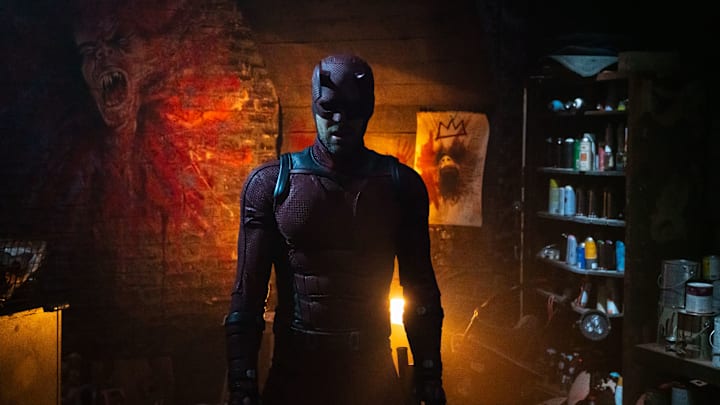 Daredevil/Matt Murdock (Charlie Cox) in Marvel Television's DAREDEVIL: BORN AGAIN, exclusively on Disney+. Photo by Giovanni Rufino. © 2024 MARVEL.