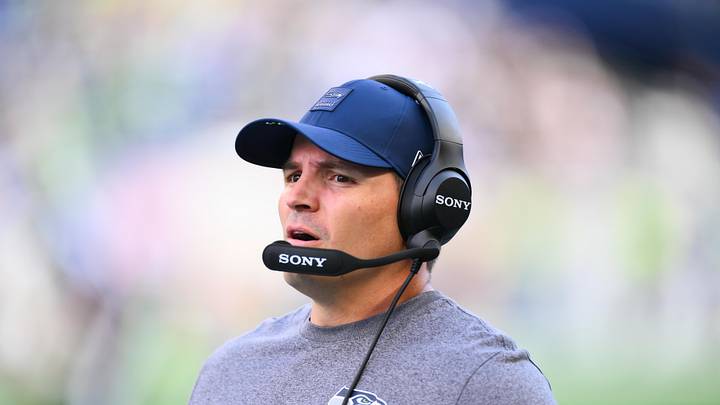 Seattle Seahawks head coach Mike Macdonald reacts to a call Seattle Seahawks head coach Mike Macdonald reacts to a call