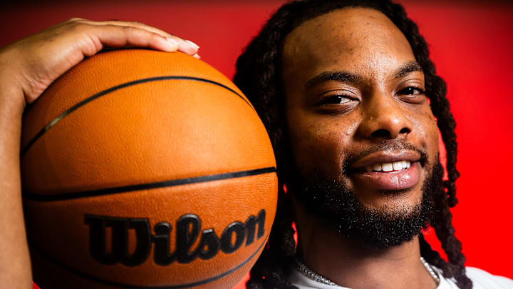Cleveland Cavaliers guard Darius Garland during media day at Rocket Arena.