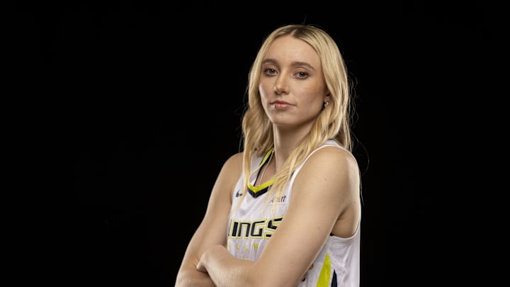 May 7, 2025; Arlington, TX, USA; Dallas Wings guard Paige Bueckers poses for a photo during the 2025 Dallas Wings Media Day. Mandatory Credit: Jerome Miron-Imagn Images May 7, 2025; Arlington, TX, USA; Dallas Wings guard Paige Bueckers poses for a photo during the 2025 Dallas Wings Media Day. Mandatory Credit: Jerome Miron-Imagn Images
