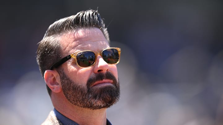Apr 20, 2022; San Diego, California, USA; San Diego Padres chief executive officer Erik Greupner looks on before the game against the Cincinnati Reds at Petco Park. Mandatory Credit: Orlando Ramirez-Imagn Images Apr 20, 2022; San Diego, California, USA; San Diego Padres chief executive officer Erik Greupner looks on before the game against the Cincinnati Reds at Petco Park. Mandatory Credit: Orlando Ramirez-Imagn Images