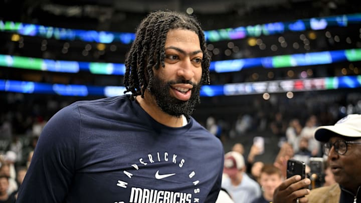 Anthony Davis walks off the court after a game against the Raptors.