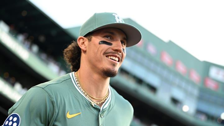 Jarren Duran runs out of the dugout before a game against the Braves.