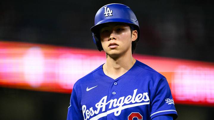 May 15, 2026; Anaheim, California, USA; Los Angeles Dodgers second baseman Hyeseong Kim (6) looks on during the ninth inning against the Los Angeles Angels at Angel Stadium. Mandatory Credit: William Liang-Imagn Images May 15, 2026; Anaheim, California, USA; Los Angeles Dodgers second baseman Hyeseong Kim (6) looks on during the ninth inning against the Los Angeles Angels at Angel Stadium. Mandatory Credit: William Liang-Imagn Images
