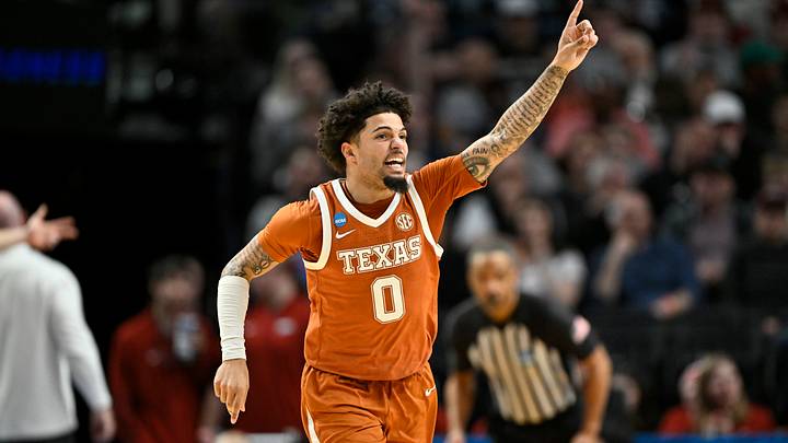 Mar 21, 2026; Portland, OR, USA; Texas Longhorns guard Jordan Pope Mar 21, 2026; Portland, OR, USA; Texas Longhorns guard Jordan Pope