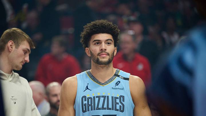 Oct 29, 2026; Portland, Oregon, USA; Memphis Grizzlies forward Cameron Boozer (27) before a game against the Portland Trail Blazers at Moda Center. Mandatory Credit: Troy Wayrynen-Imagn Images Oct 29, 2026; Portland, Oregon, USA; Memphis Grizzlies forward Cameron Boozer (27) before a game against the Portland Trail Blazers at Moda Center. Mandatory Credit: Troy Wayrynen-Imagn Images