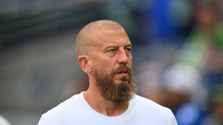 Seattle Seahawks offensive coordinator Brian Fleury during the first half against the Dallas Cowboys at Lumen Field.