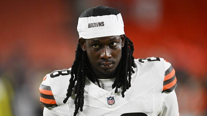 Cleveland Browns safety Emmanuel McNeil-Warren at Huntington Bank Field. 