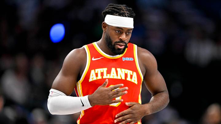 Oct 16, 2026; Dallas, Texas, USA; Atlanta Hawks guard Luguentz Dort (0) looks on during the game between the Mavericks and the Hawks at American Airlines Center. Mandatory Credit: Jerome Miron-Imagn Images Oct 16, 2026; Dallas, Texas, USA; Atlanta Hawks guard Luguentz Dort (0) looks on during the game between the Mavericks and the Hawks at American Airlines Center. Mandatory Credit: Jerome Miron-Imagn Images