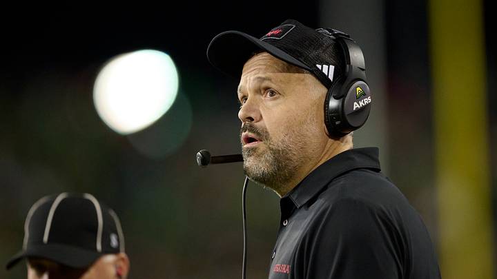 Nebraska coach Matt Rhule criticized the inaccuracies of the Preseason Top 25 Poll at a news conference this week. Nebraska coach Matt Rhule criticized the inaccuracies of the Preseason Top 25 Poll at a news conference this week.