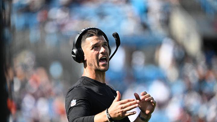 Sep 13, 2026; Charlotte, North Carolina, USA; Carolina Panthers head coach Dave Canales reacts in the secound half against the Chicago Bears at Bank of America Stadium. Mandatory Credit: Bob Donnan-Imagn Images Sep 13, 2026; Charlotte, North Carolina, USA; Carolina Panthers head coach Dave Canales reacts in the secound half against the Chicago Bears at Bank of America Stadium. Mandatory Credit: Bob Donnan-Imagn Images