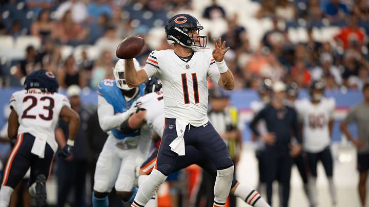 Chicago Bears quarterback Case Keenum (11) stands in the pocket against the Tennessee Titans during the second half at Nissan Stadium. Chicago Bears quarterback Case Keenum (11) stands in the pocket against the Tennessee Titans during the second half at Nissan Stadium.