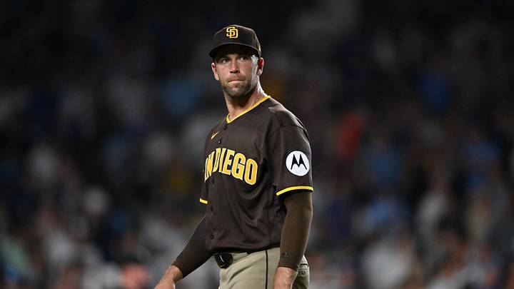 Jun 29, 2026; Chicago, Illinois, USA; San Diego Padres pitcher Jason Adam (40) looks on after being relieved against the Chicago Cubs during the ninth inning at Wrigley Field. Mandatory Credit: Patrick Gorski-Imagn Images Jun 29, 2026; Chicago, Illinois, USA; San Diego Padres pitcher Jason Adam (40) looks on after being relieved against the Chicago Cubs during the ninth inning at Wrigley Field. Mandatory Credit: Patrick Gorski-Imagn Images