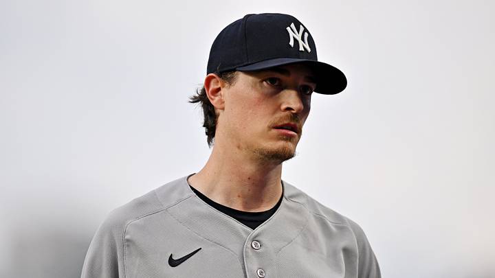New York Yankees pitcher Max Fried (54) looks on before the game against the Chicago Cubs at Wrigley Field.