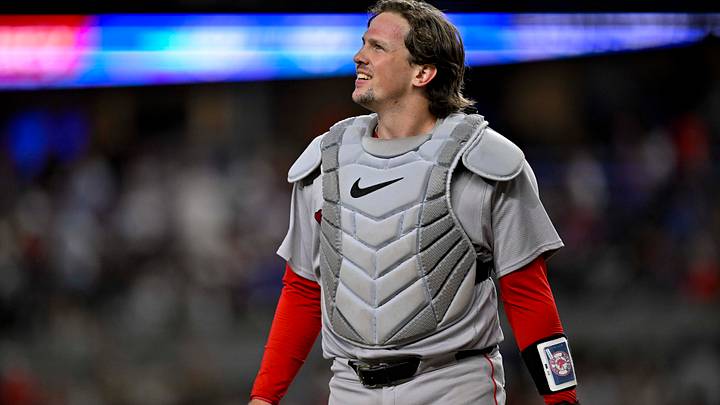 Sep 16, 2026; Arlington, Texas, USA; Boston Red Sox catcher Adley Rutschman (31) looks on during the game between the Rangers and the Red Sox at Globe Life Field. Mandatory Credit: Jerome Miron-Imagn Images Sep 16, 2026; Arlington, Texas, USA; Boston Red Sox catcher Adley Rutschman (31) looks on during the game between the Rangers and the Red Sox at Globe Life Field. Mandatory Credit: Jerome Miron-Imagn Images