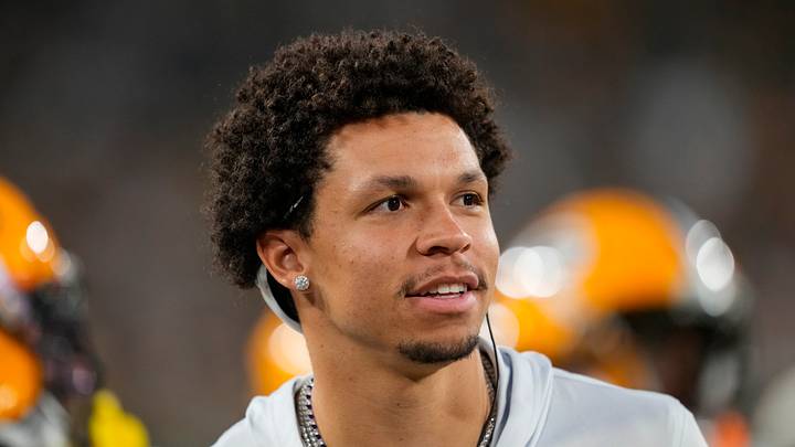 Aug 28, 2026; Green Bay, Wisconsin, USA;  Green Bay Packers wide receiver Christian Watson (9) during the game against the Arizona Cardinals at Lambeau Field. Mandatory Credit: Jeff Hanisch-Imagn Images