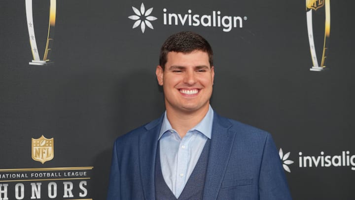 Trey Hendrickson on the red carpet before Super Bowl LIX NFL Honors at Saenger Theatre. Mandatory Credit: Kirby Lee-Imagn Images